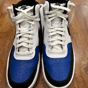 Nike Men's Black, Blue, and White Sneakers
